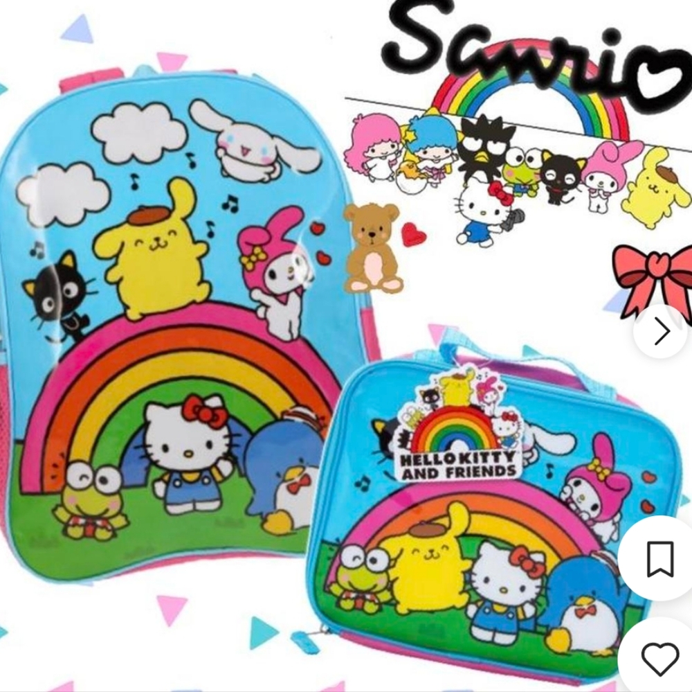 Hello kitty backpack and lunch bag